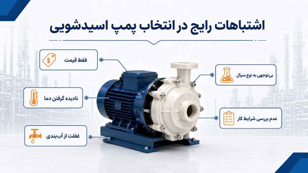 اشتباهات رایج در انتخاب پمپ اسیدشویی