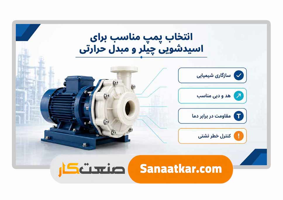 انتخاب پمپ اسیدشویی چیلر مناسب و مبدل حرارتی