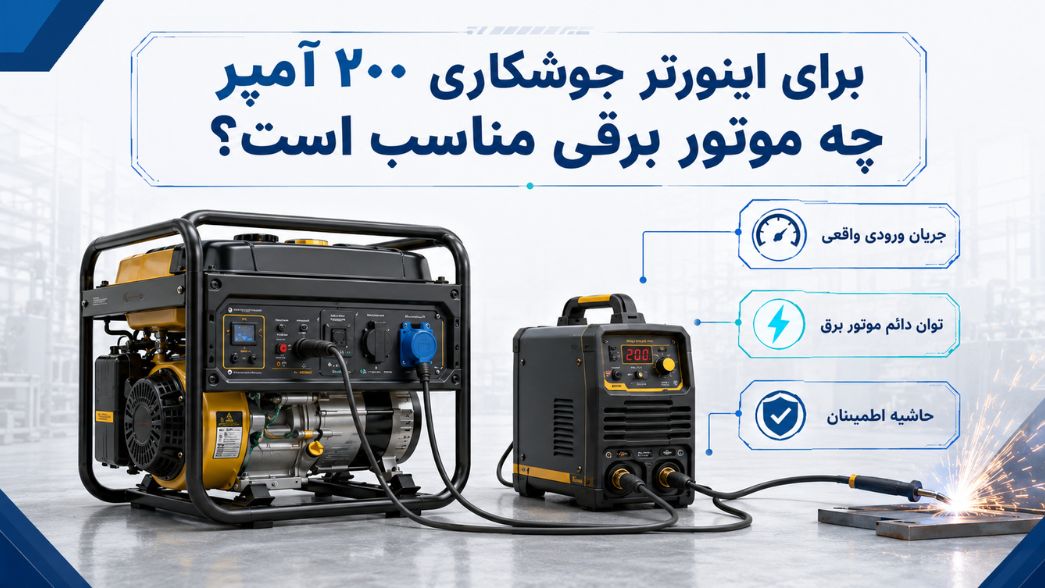 موتور برق مناسب دستگاه جوش و ابزارهای کارگاهی؛ چگونه توان مناسب را انتخاب کنیم؟ 5 برای اینورتر جوشکاری ۲۰۰ آمپر چه موتور برقی مناسب است؟